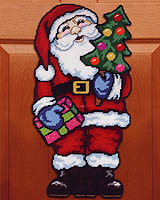 JUMBO JUMPING JOLLY JEHOSAPHAT! Our grandiose Plastic Canvas Jumbo Santa is by Linda Gillum for Kooler Design Studio, Inc.